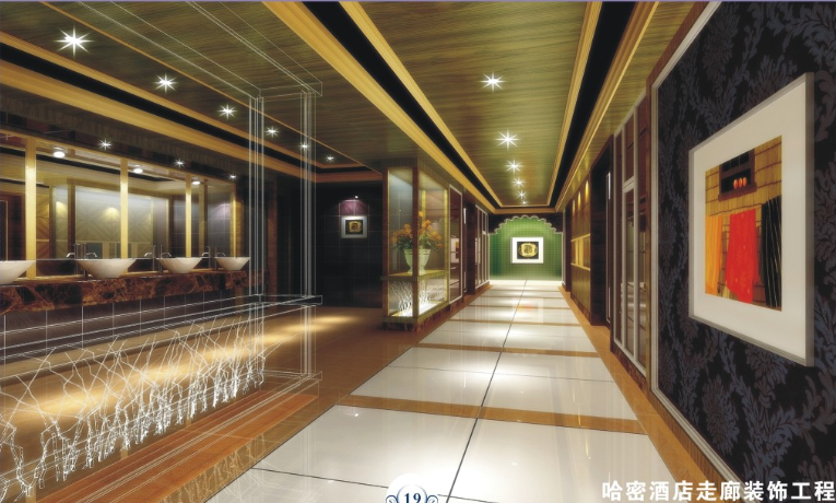 哈密酒店走廊装饰工程